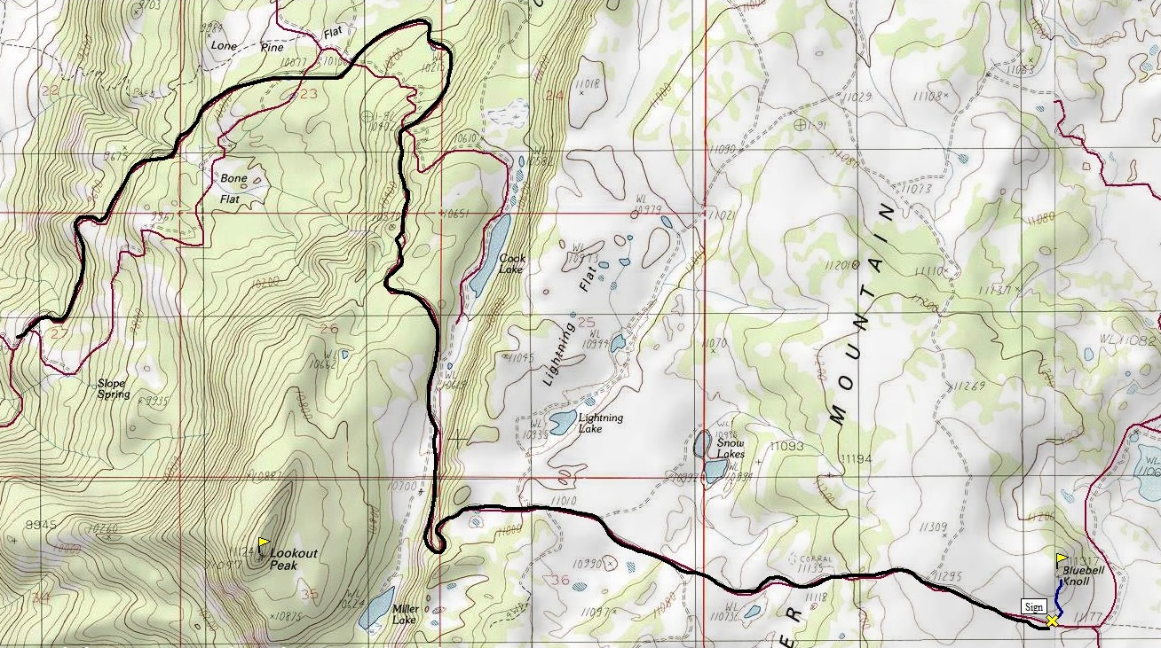 Bluebell Knoll Map