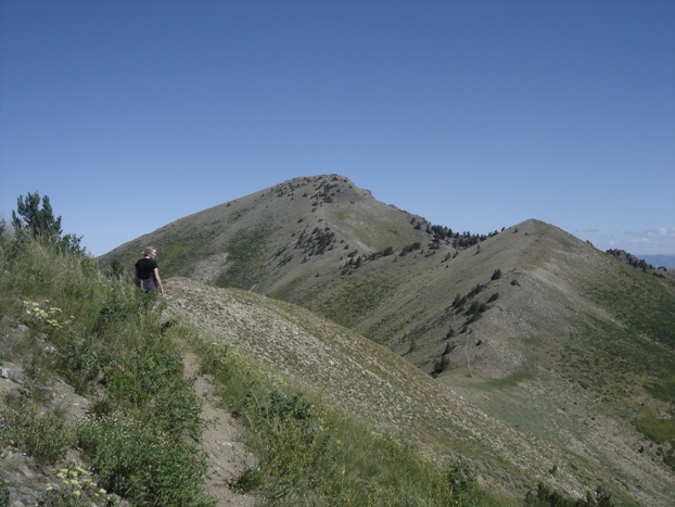 working toward Thurston Peak