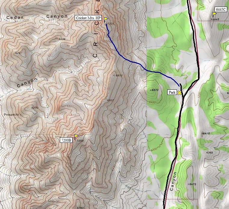 cricket mountains map