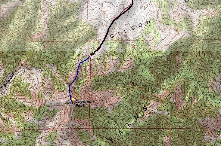 Champlin Peak Map
