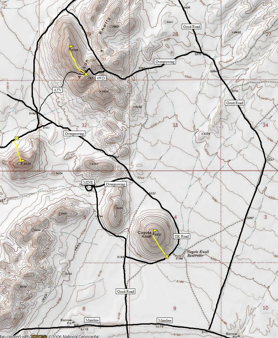 Coyote Knoll Map