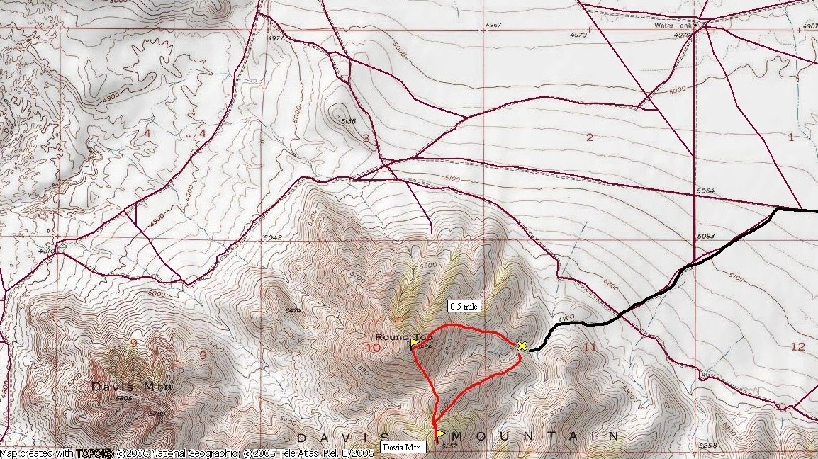 davis mountain map