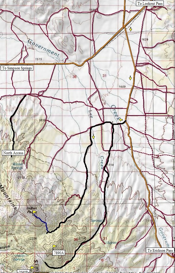 Indian Peaks access map