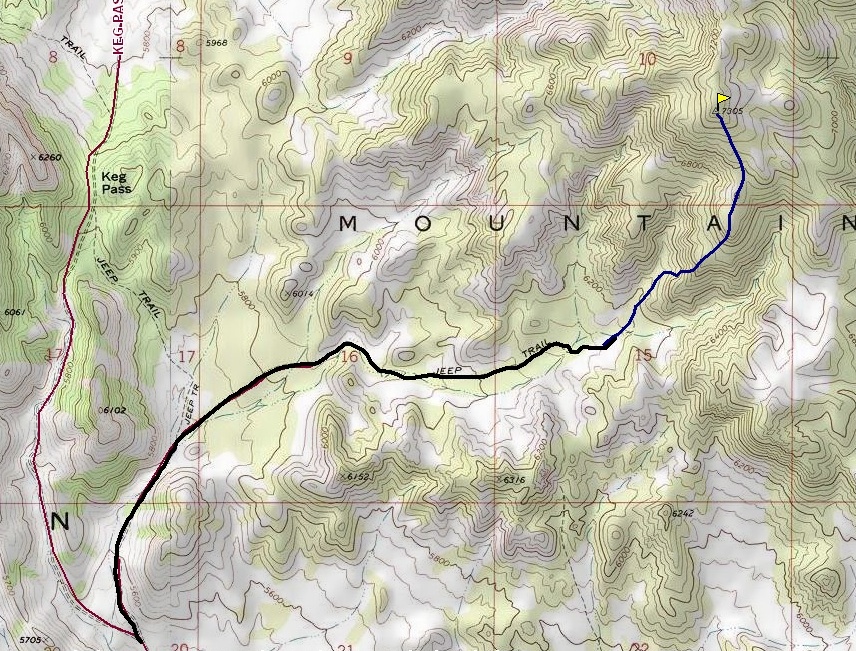Keg Mountain Map
