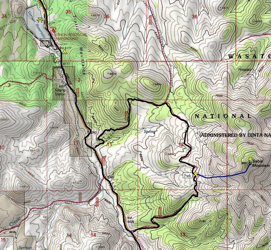 Map for Sabie Mountain
