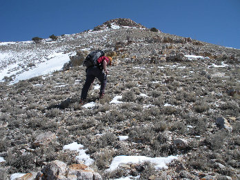 to the false summit of Sabie Mountain