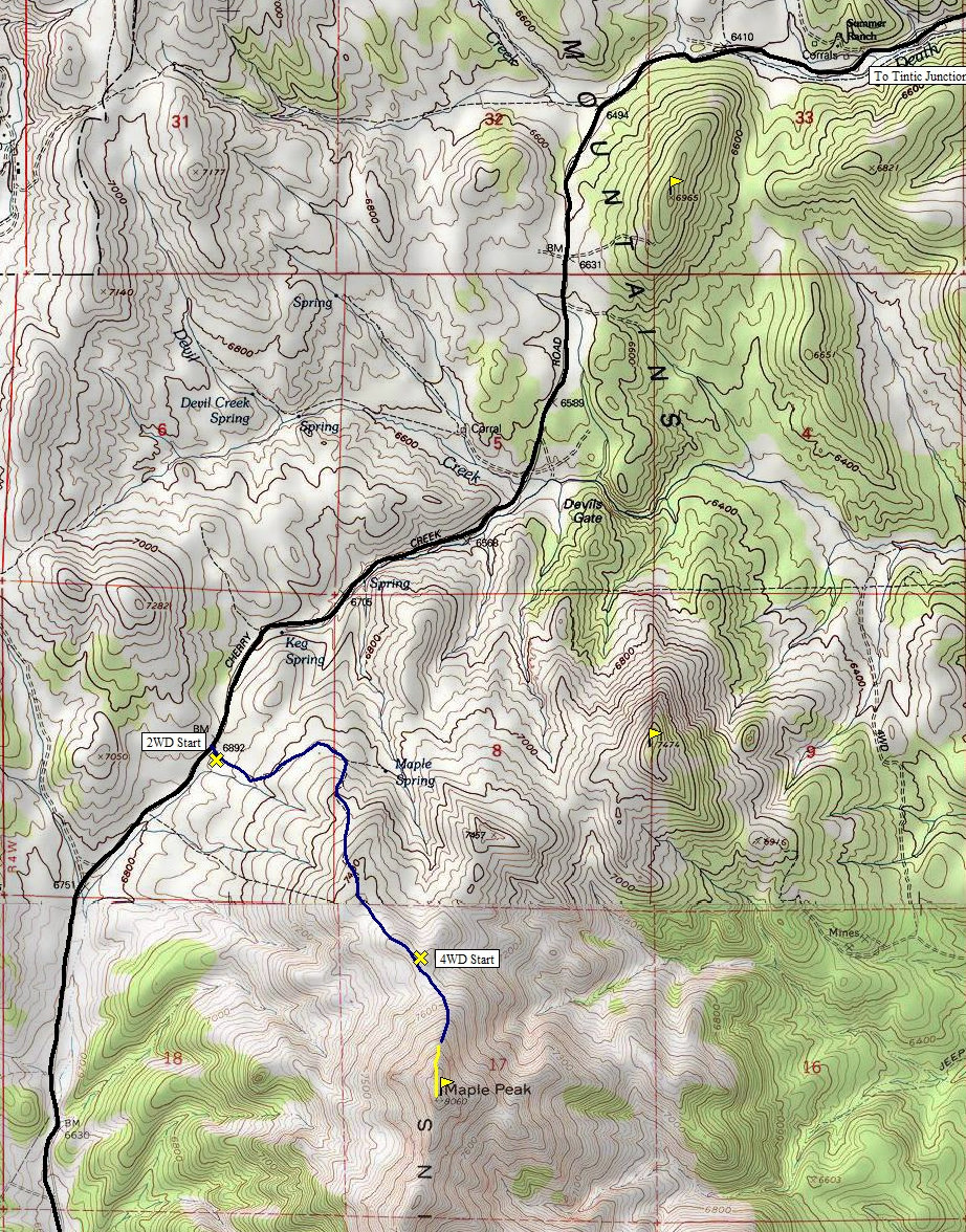 Maple Peak map