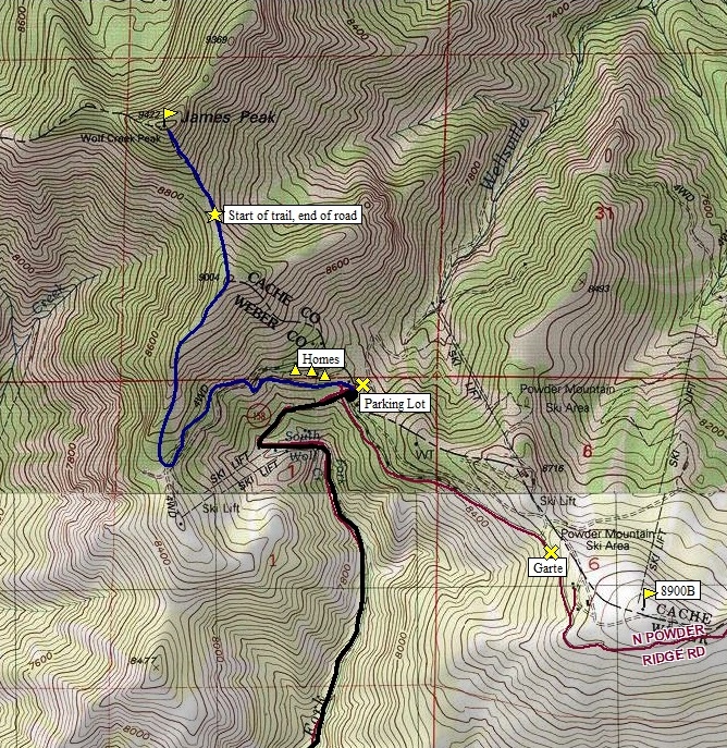 james peak map