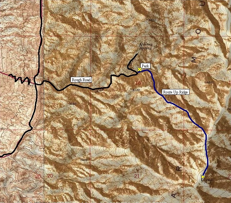 Cedar Mountains Map