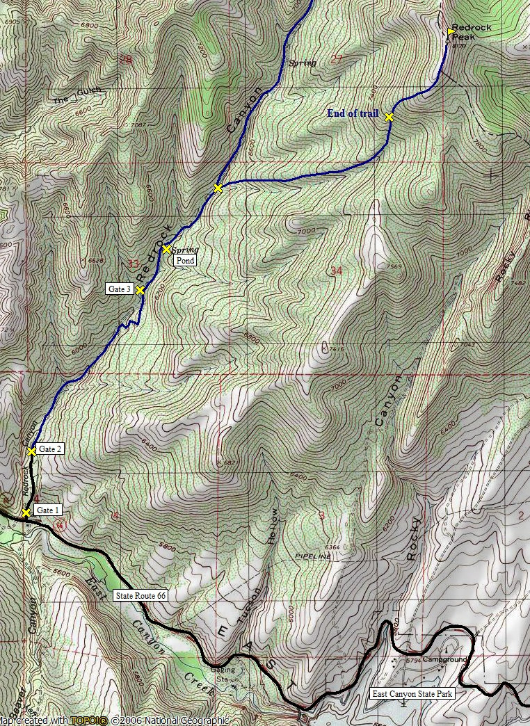 Redrock Peak Map
