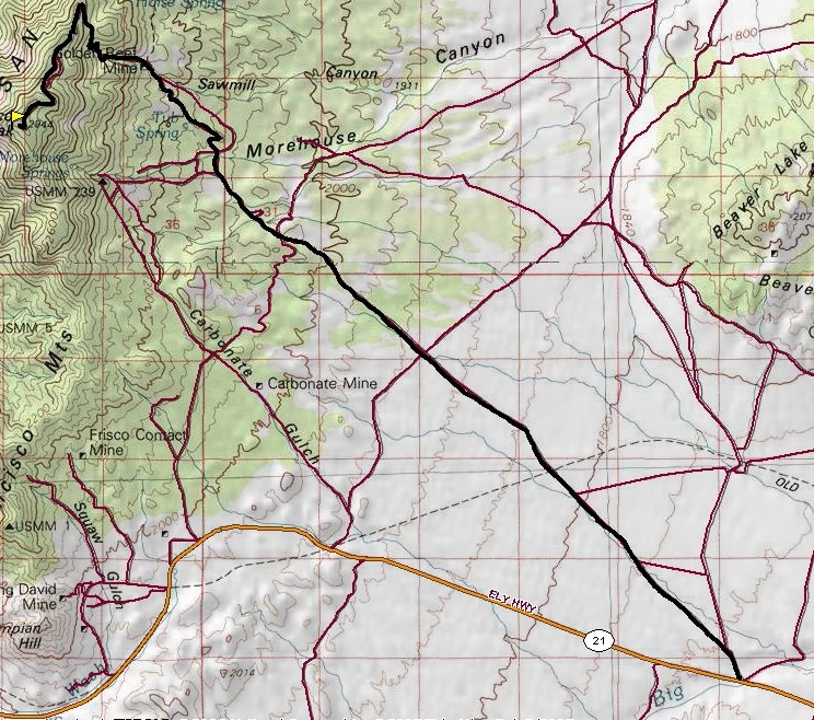 Frisco Peak Map