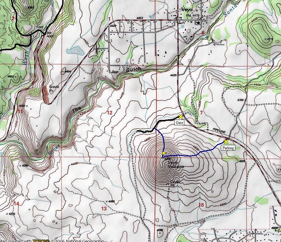 Veyo Volcano Map