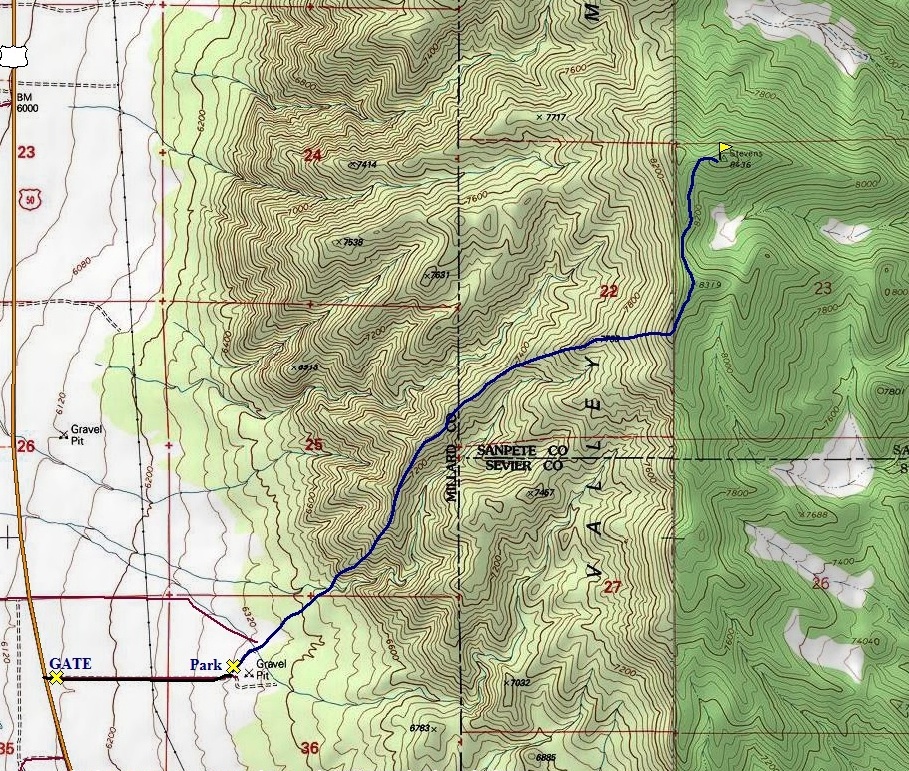 Stevens Benchmark Map