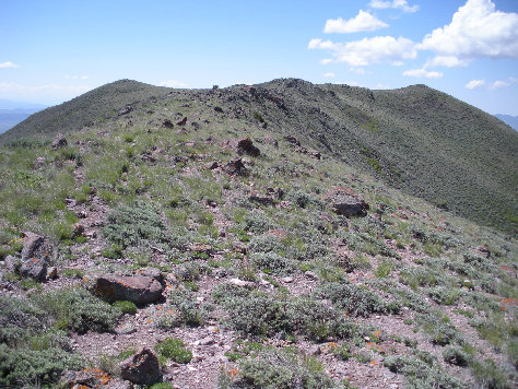 Tintic Mountin summit ridge