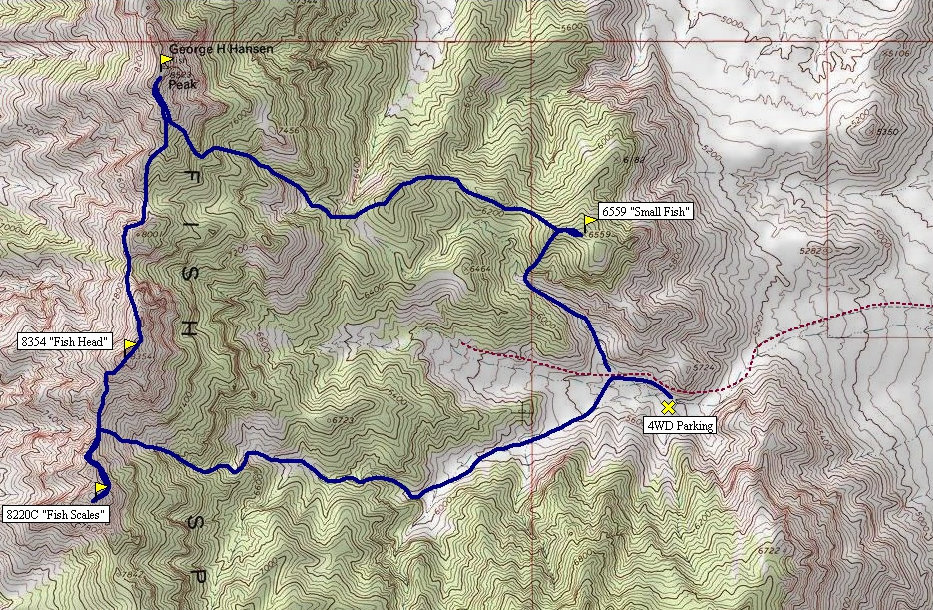 George H. Hansen Peak Map