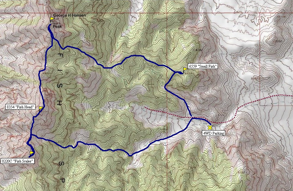 George H. Hansen Peak Map