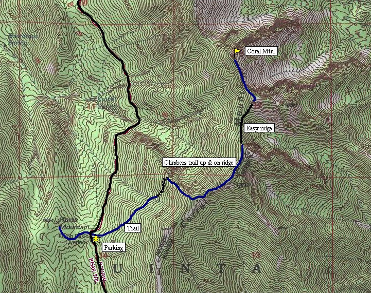 Corral Peak Map