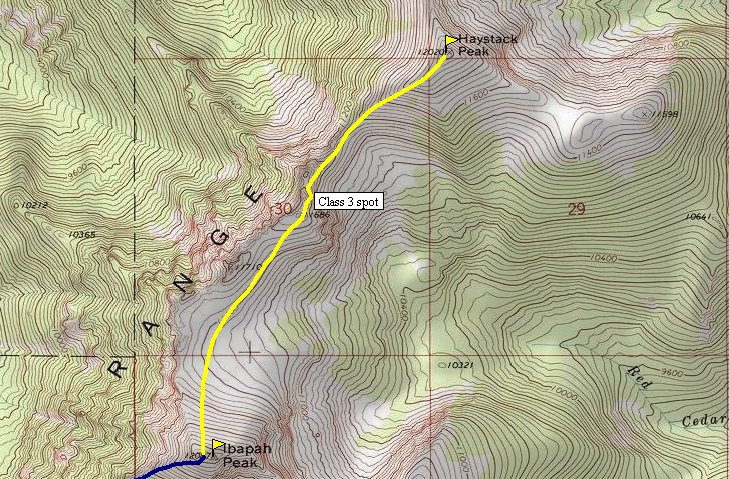 Haystack Peak map