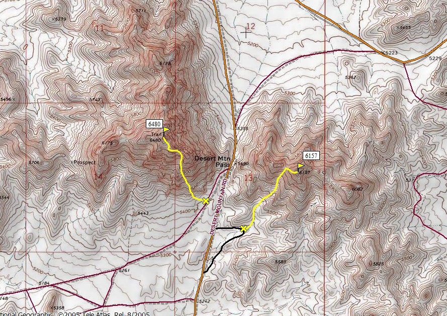 Desert peak map