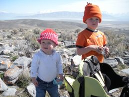 Kids climbing