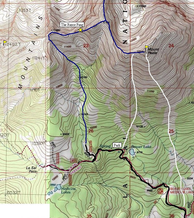 Mount Peale Map 2