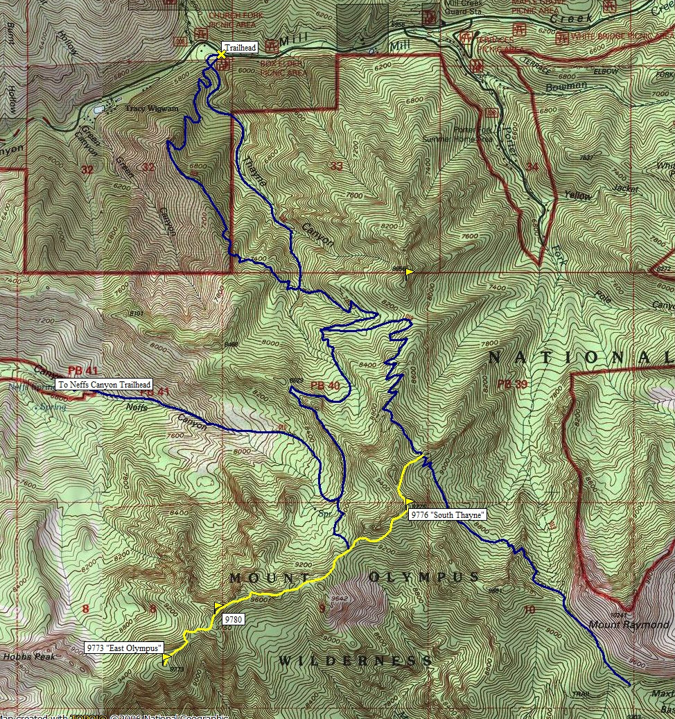 Map of Wildcat Ridge
