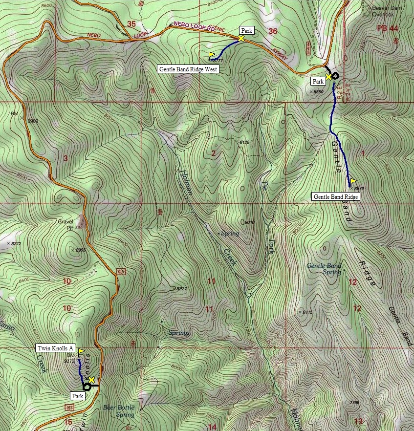 Twin Knolls map