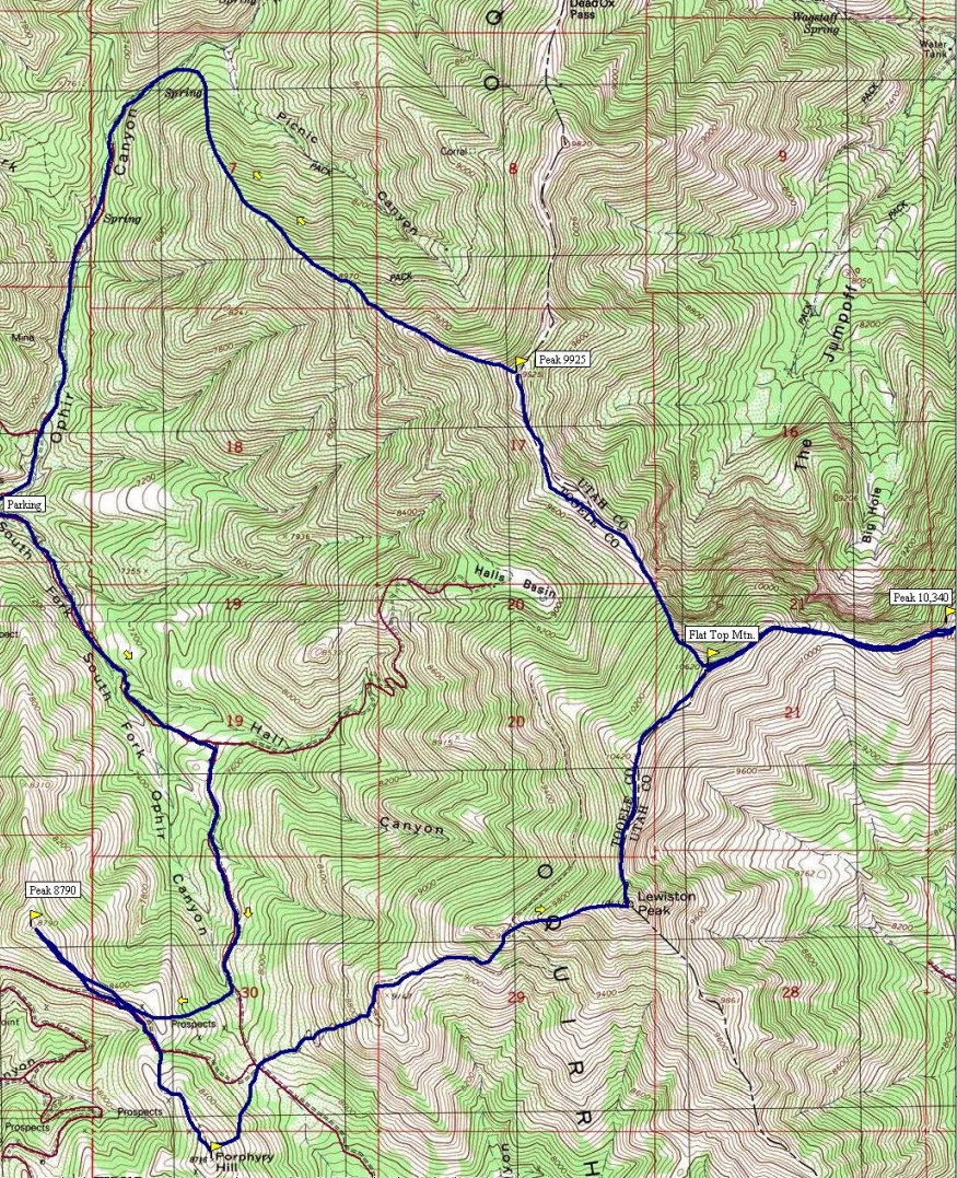 Flat Top Mountain Map