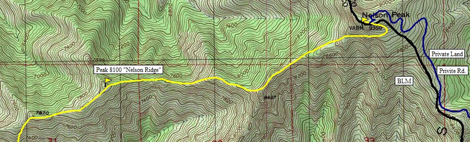 Nelson Peak Map