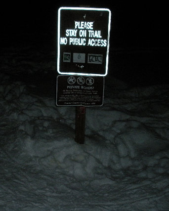 Sign at the pass
