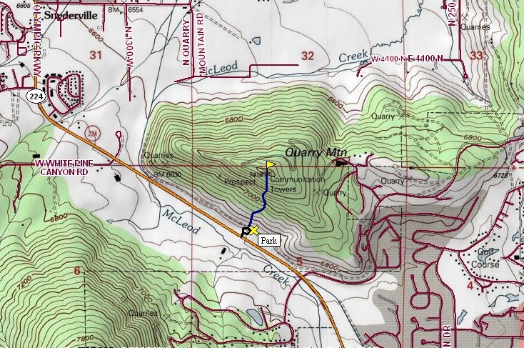 Quarry Mountain Map