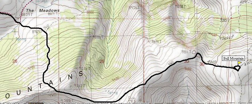 bull mountain map