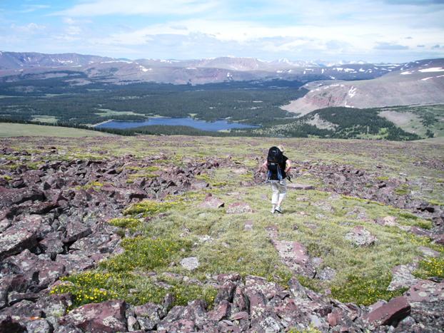 Papoose Lake below