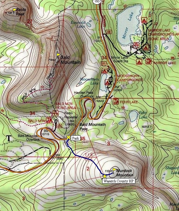 Murdock Mountain Map