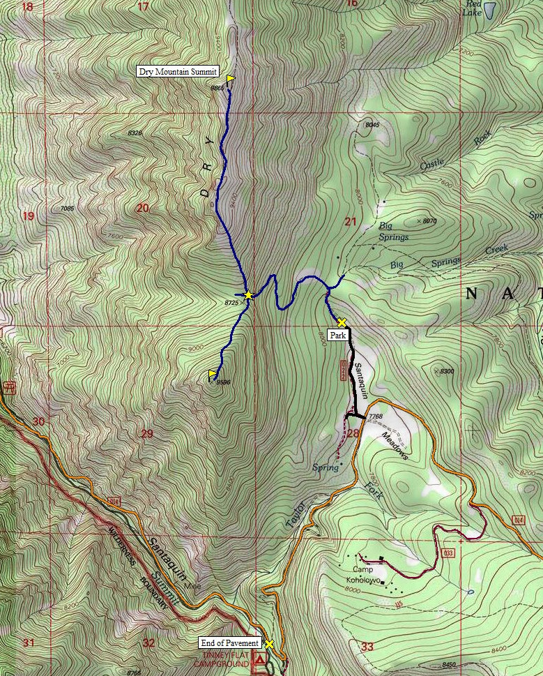Dry Mountain Map
