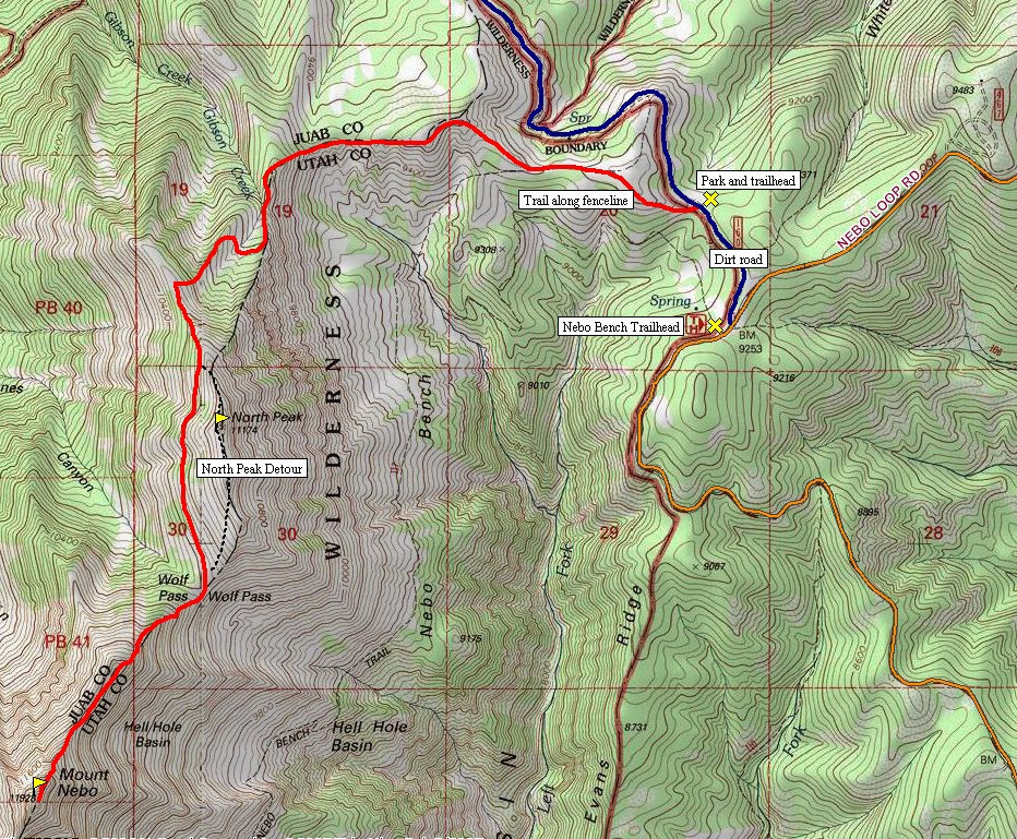 Mount Nebo Map