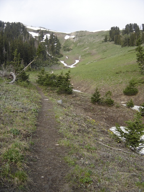 Trail on north side of North Peak
