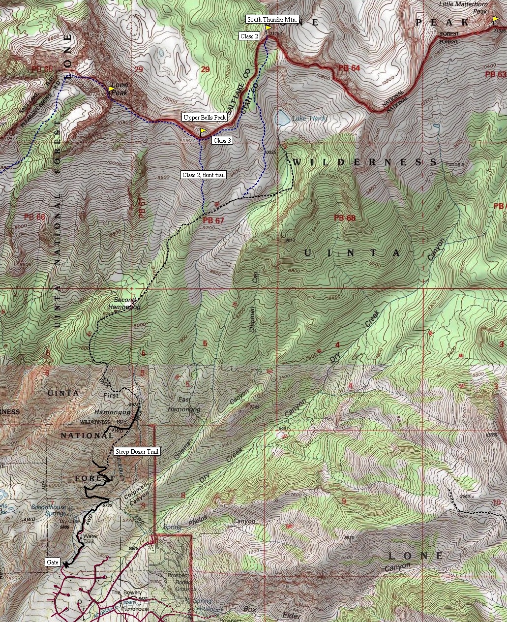 Thunder Mountain Map