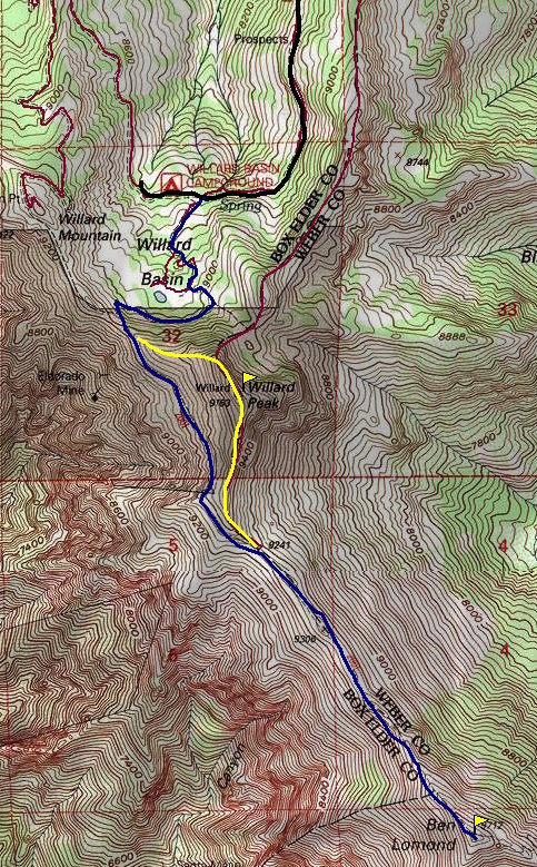 Ben Lomond Willard Map