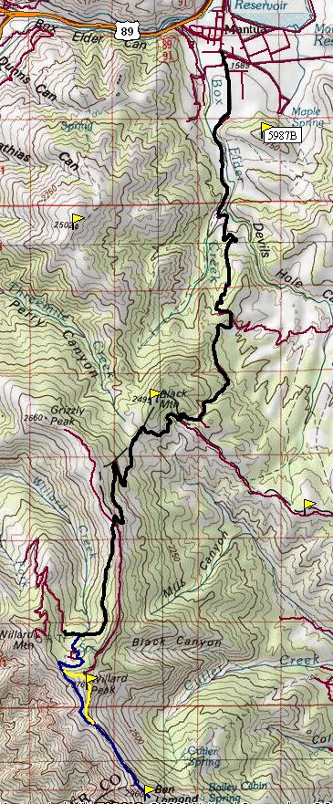 Willard Basin access map