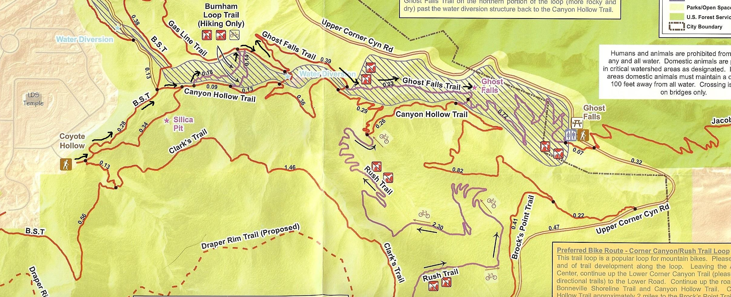 Corner Canyon Map