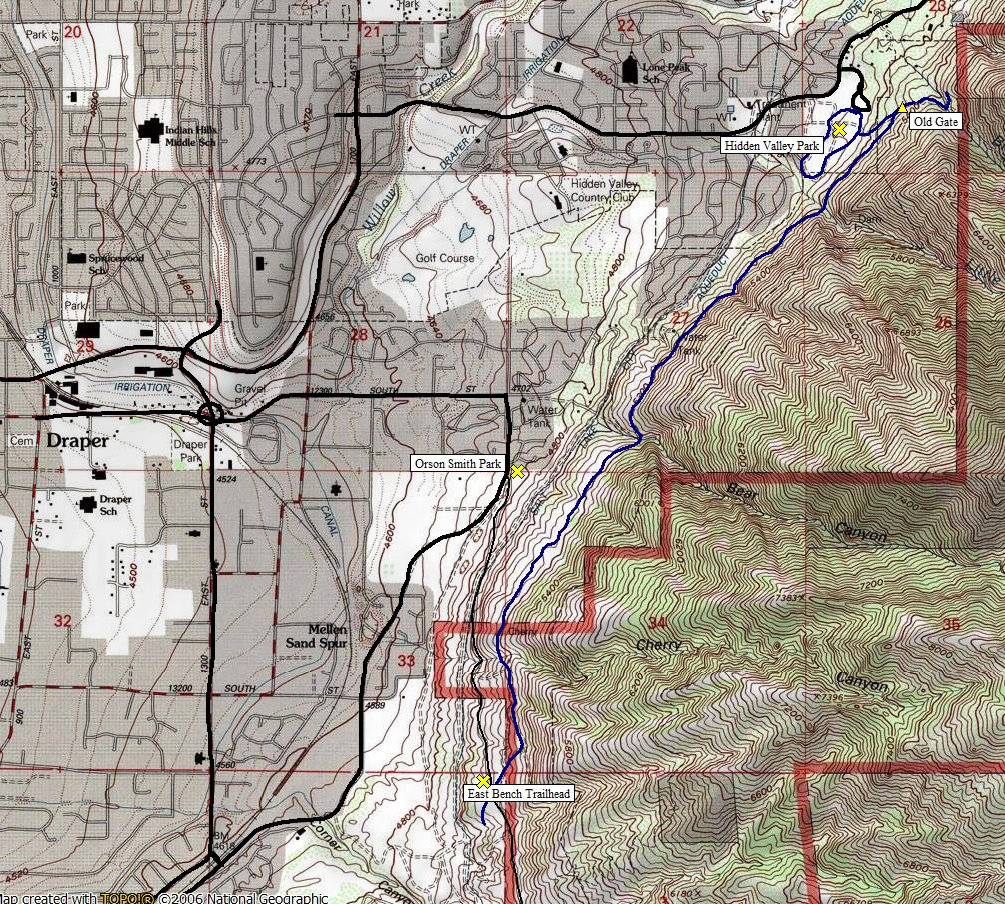 Bonneville Shoreline Trail Map