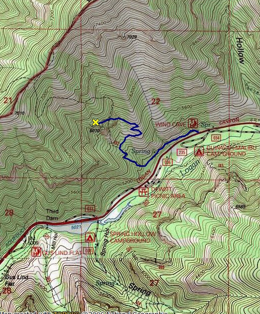 Wind Caves map