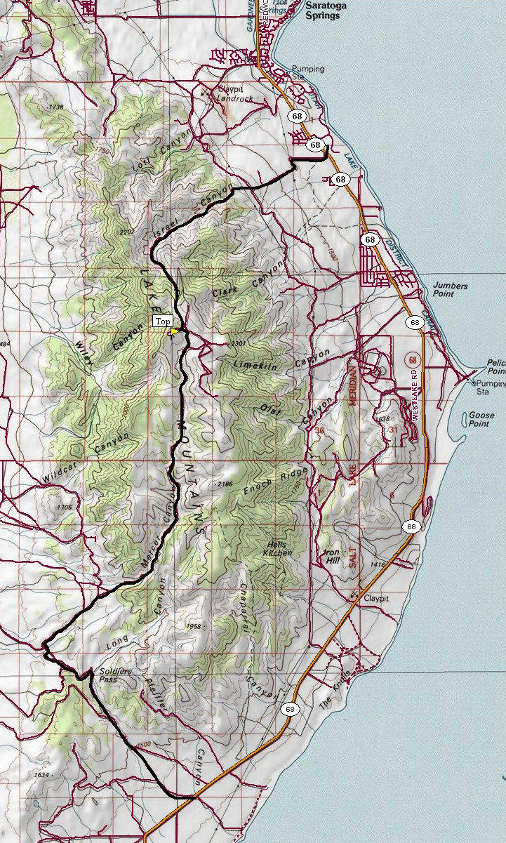 Lake Mountains Map