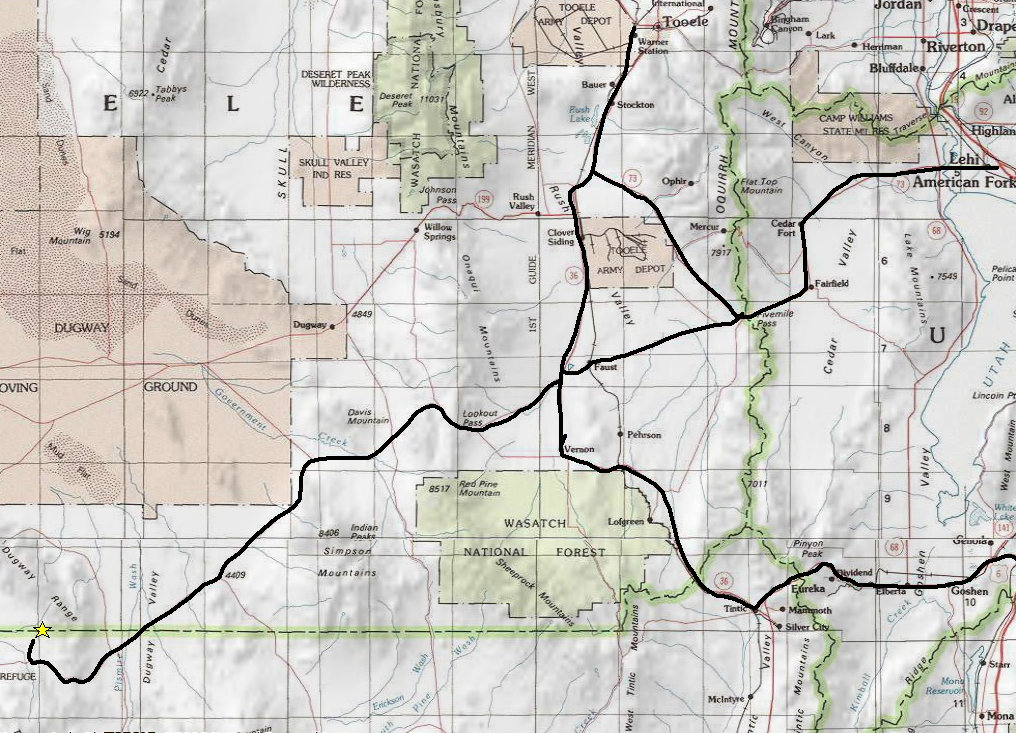 Dugway Geode Beds Map