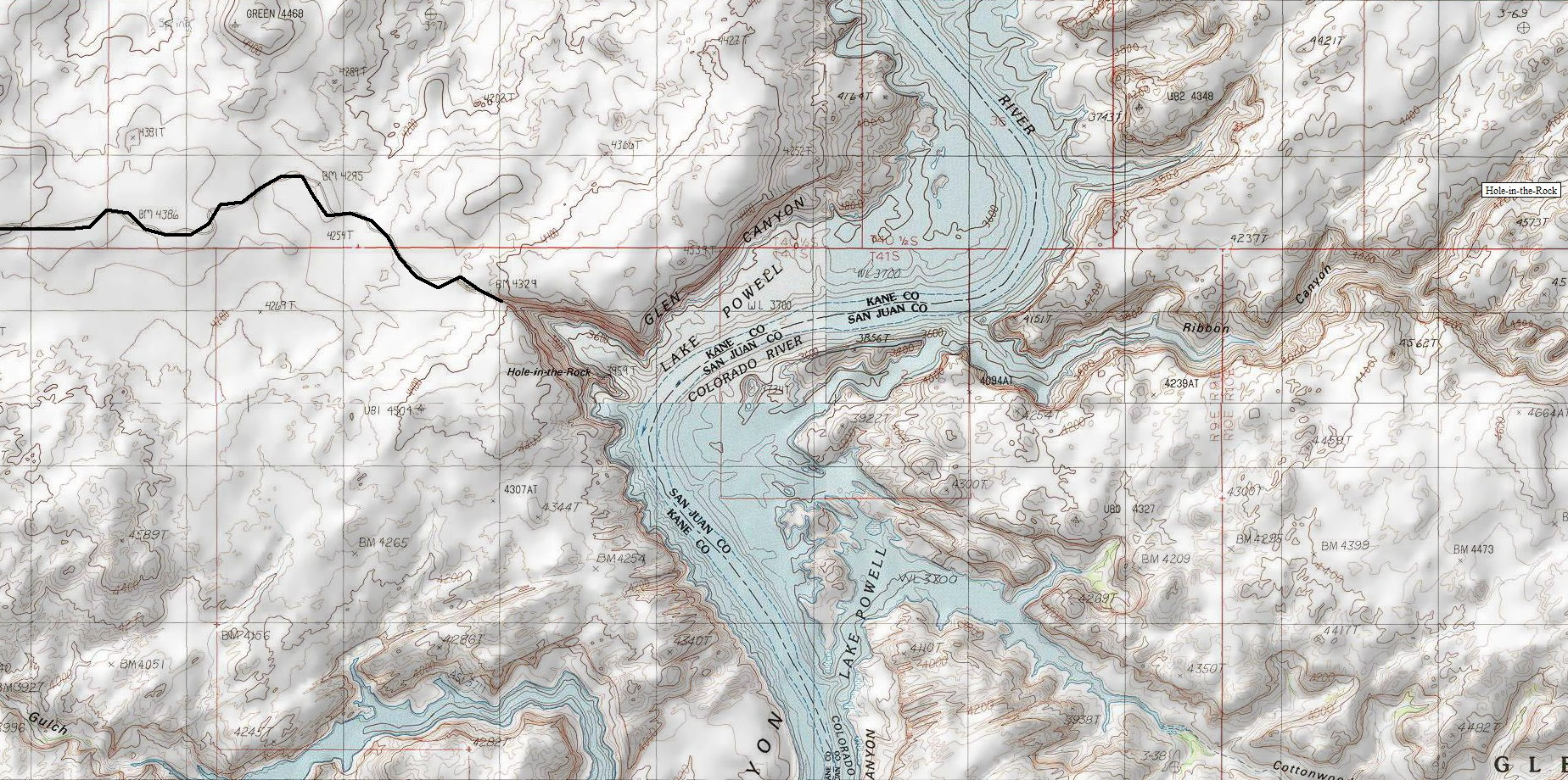 Hole-in-the-Rock Map