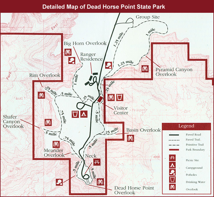 Dead Horse Point State Park map