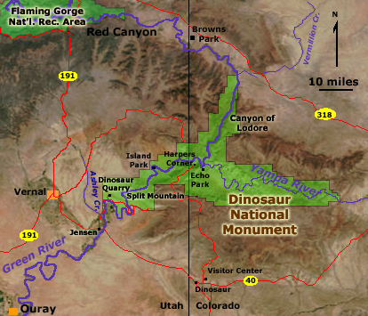 Dinosaur Monument Map