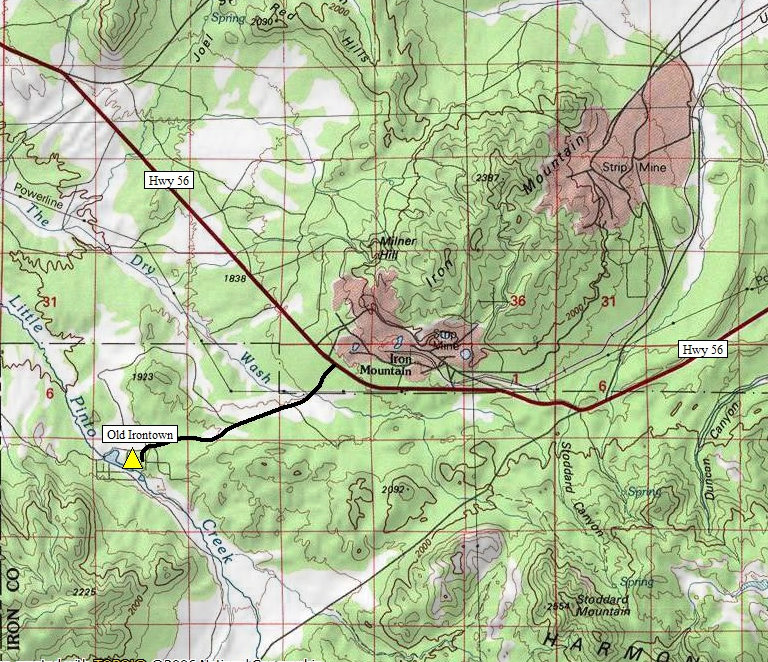 Old Irontown map