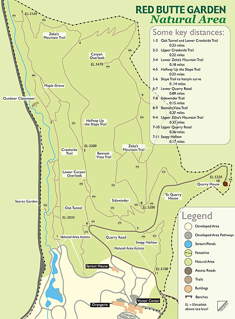 Red Butte Garden trail map